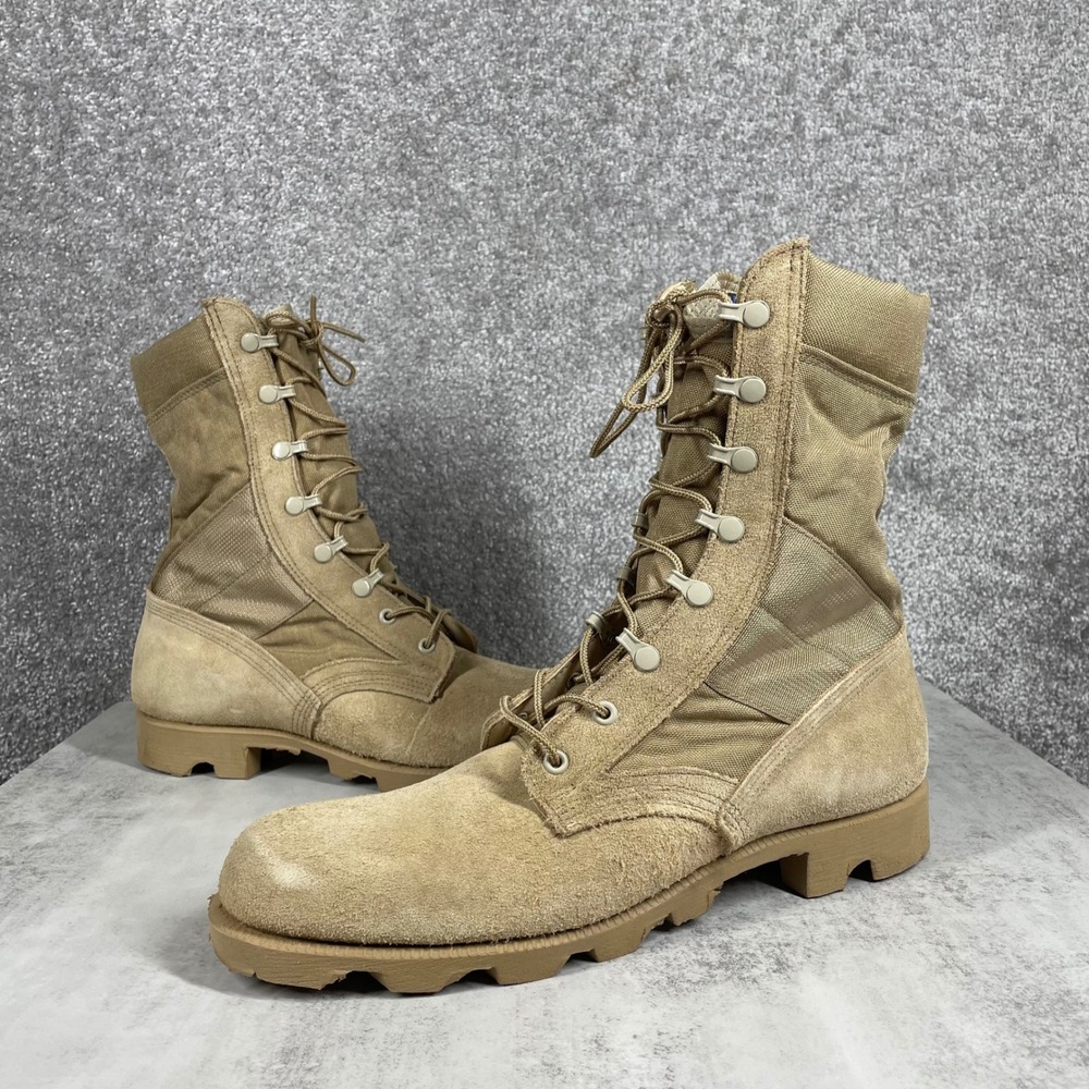 Altama Boots Mens 12N Combat Tactical Military High Top Lace Up Tan Suede